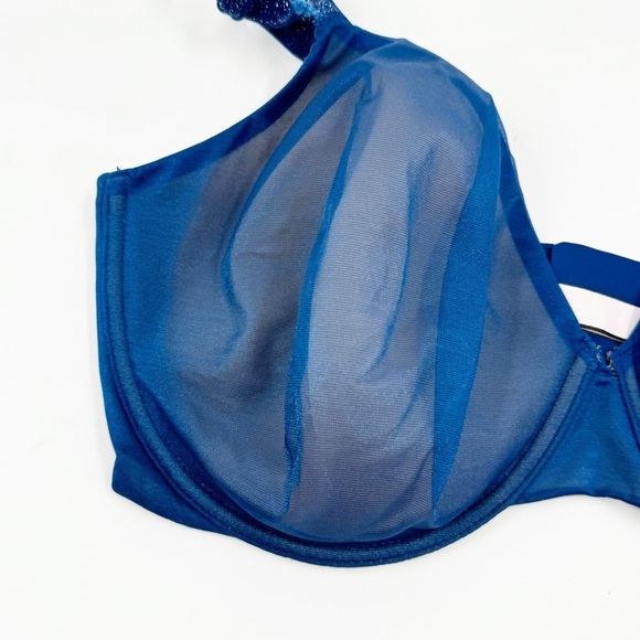 ✅ VICTORIA'S SECRET LINED PERFECT COVERAGE IN BLUE SIZE 36DDD - Picture 4 of 7